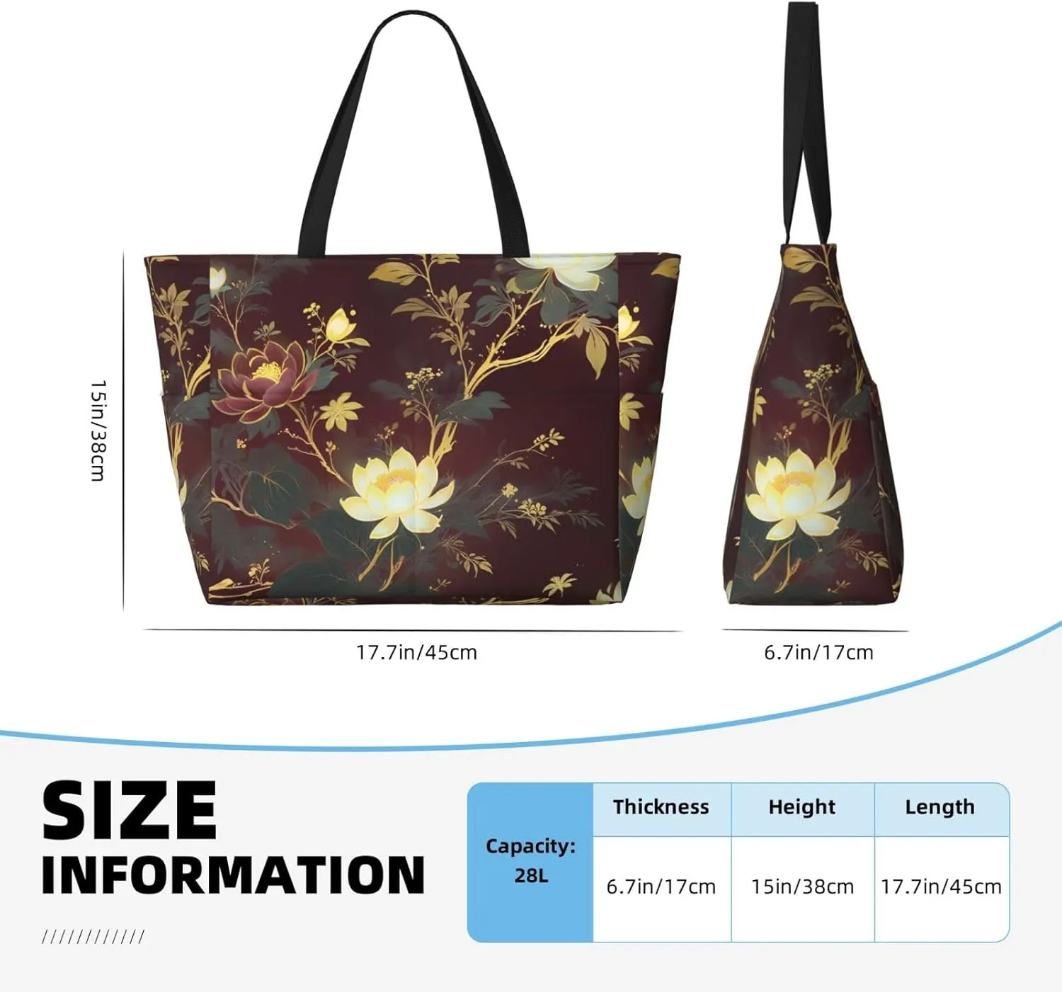 Beach Bags for Women Large Waterproof Sandproof Beach Tote Swim Pool Bag with Zipper for Travel Vacation