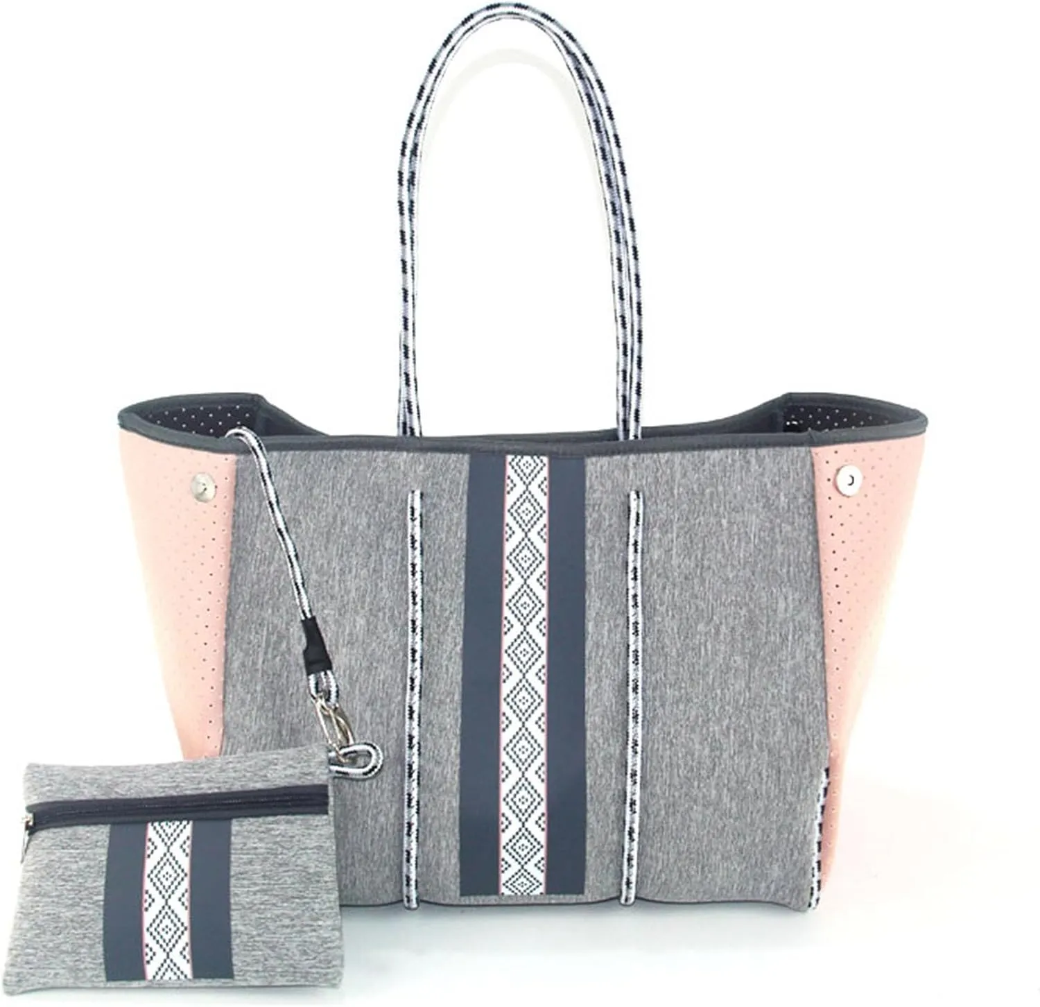 Beach Bags for Women Neoprene Tote Bag Big Waterproof Fashion Comes with Pouch Travel Shoulder Bags