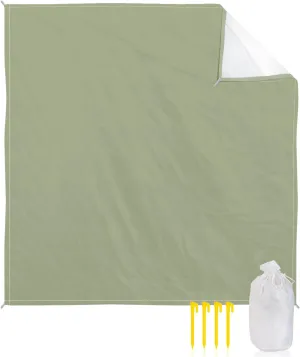 Beach Blanket Sandproof, Soild Color Sage Green Waterproof Beach Mat Lightweight Quick Drying Picnic Blanket Beach Essentials for Travel Camping Hiking 108x84in