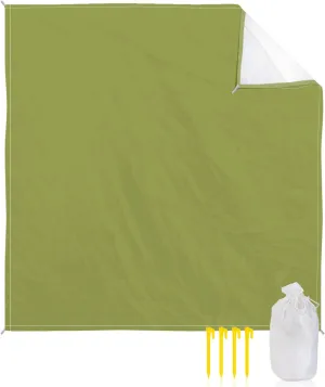 Beach Blanket Sandproof, Solid Color Olive Waterproof Beach Mat Lightweight Quick Drying Picnic Blanket Beach Essentials for Travel Camping Hiking 83x79in