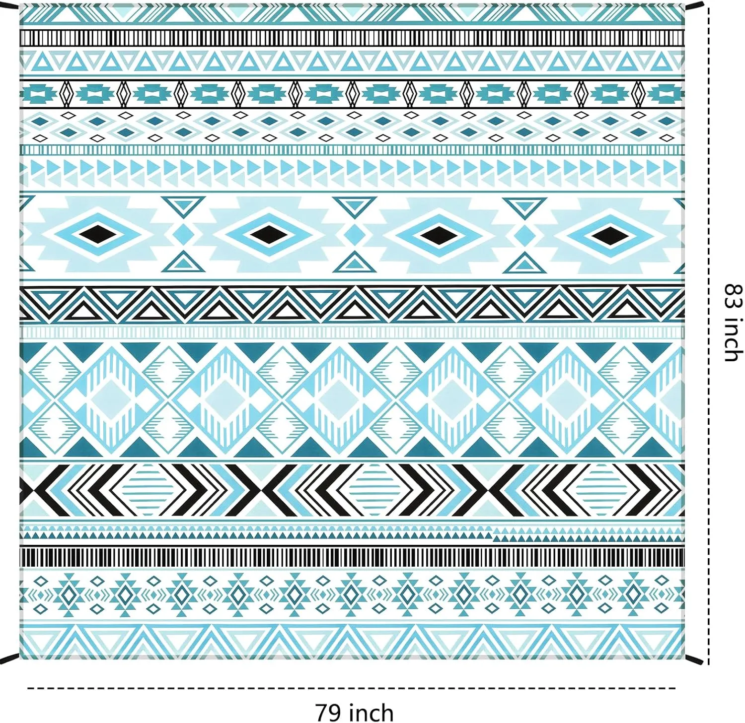 Beach Blanket Waterproof Sandproof Extra Large Beach Mat 79" X 83"/120"x108"for 1-8 Adults Quick Drying Durable Outdoor Picnic Mat for Beach Travel Camping Hiking