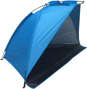 Beach Tent Pop Up Beach Shelter, Portable Beach Sun Shade Tent, Lightweight, Easy Set Up and Carry Event Shelter Sun Tent for Beach, Camping, Fishing, Outdoor-Blue