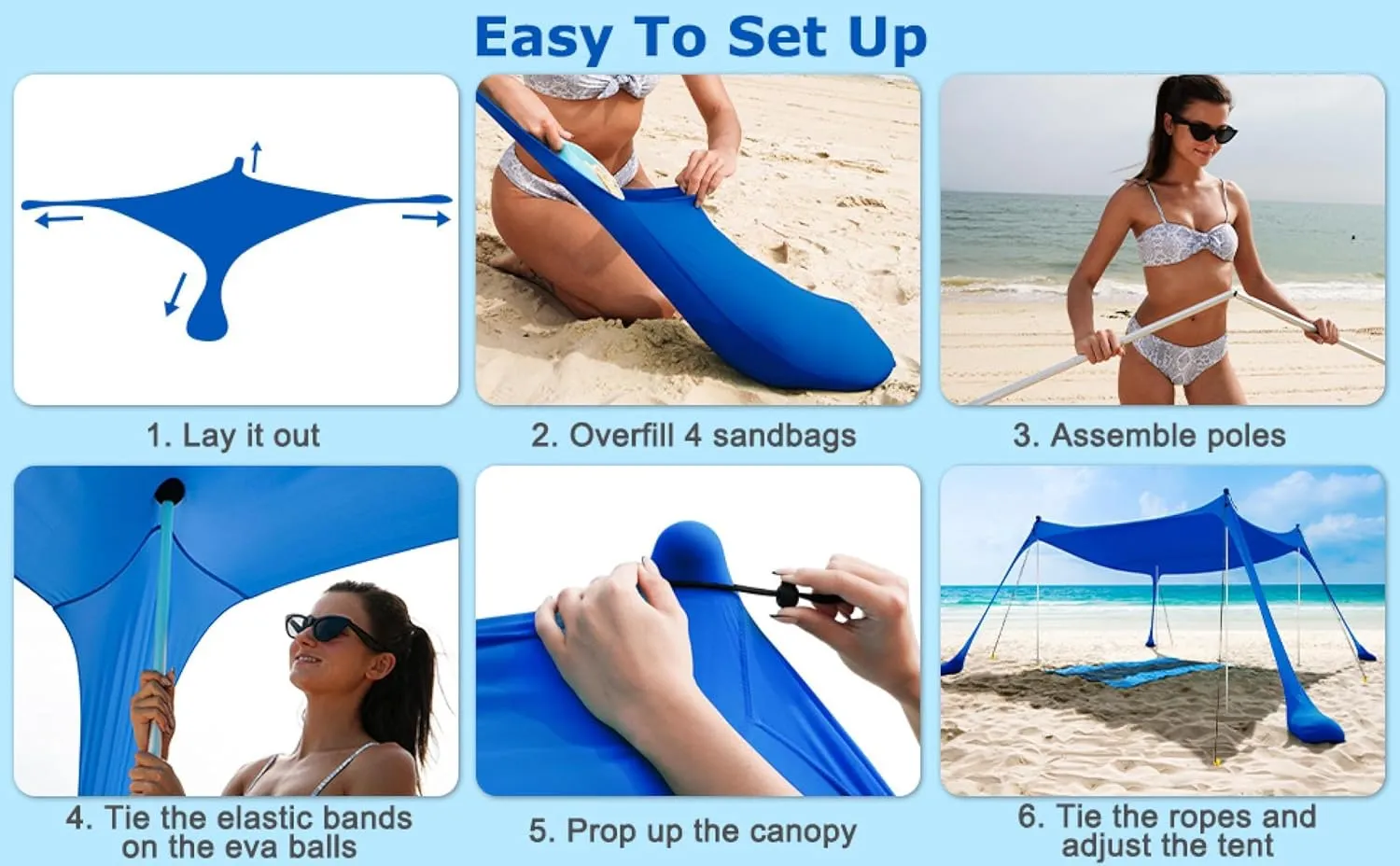 Beach Tent, Shade, Sun Protection, Outdoor Seaside Camping, Fishing, Canopy Camping Tent