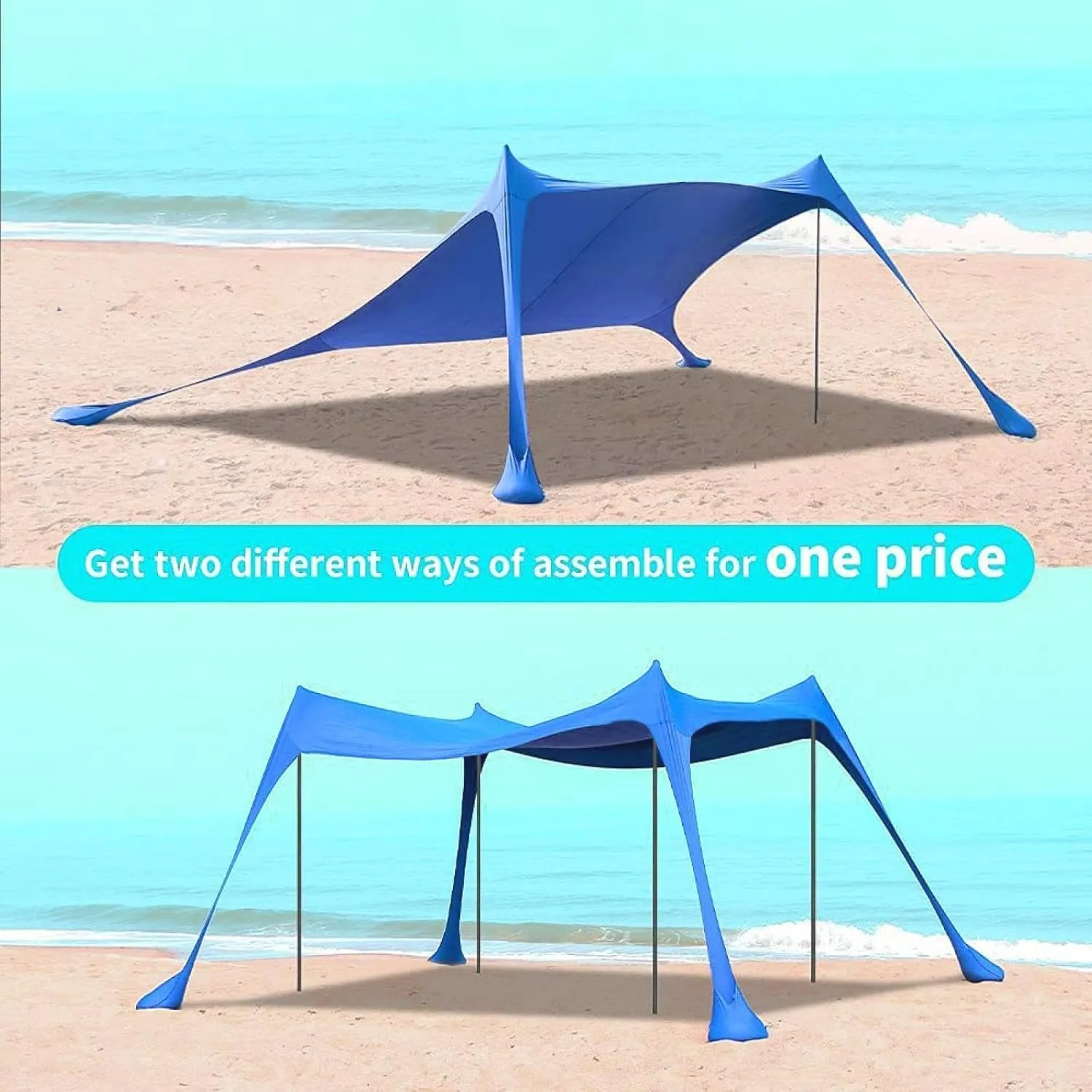 Beach Tent, Shade, Sun Protection, Outdoor Seaside Camping, Fishing, Canopy Camping Tent