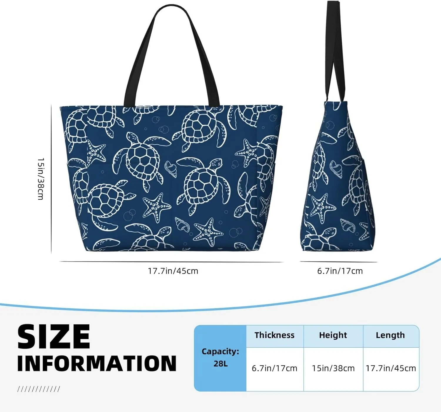 Beach Tote Bag for Women Beach Bag Waterproof and Sandproof Tote Bag with Wet Bag Large Travel Bag for Weekend Travel