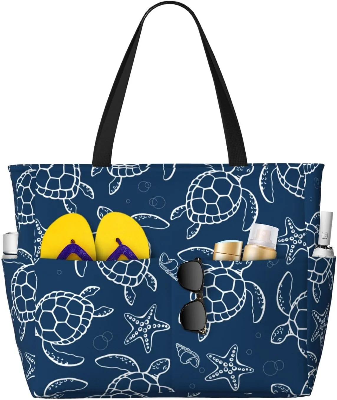 Beach Tote Bag for Women Beach Bag Waterproof and Sandproof Tote Bag with Wet Bag Large Travel Bag for Weekend Travel