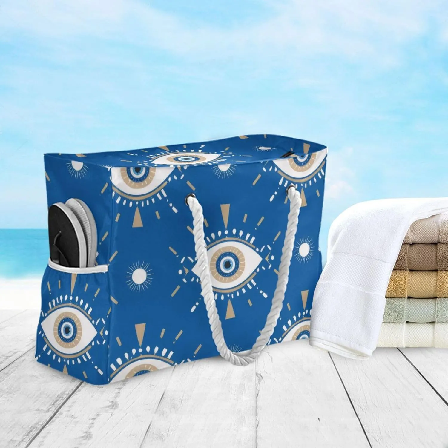 Beach Tote Bag for Women Large Pool Bags Carry On Bag With Wet Compartment for Beach Travel with Pocket Zipper