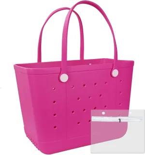 Beach Tote Bag for Women, Rubber Beach Bag Waterproof Sandproof, Extra Large EVA Tote Bag Boat Bag