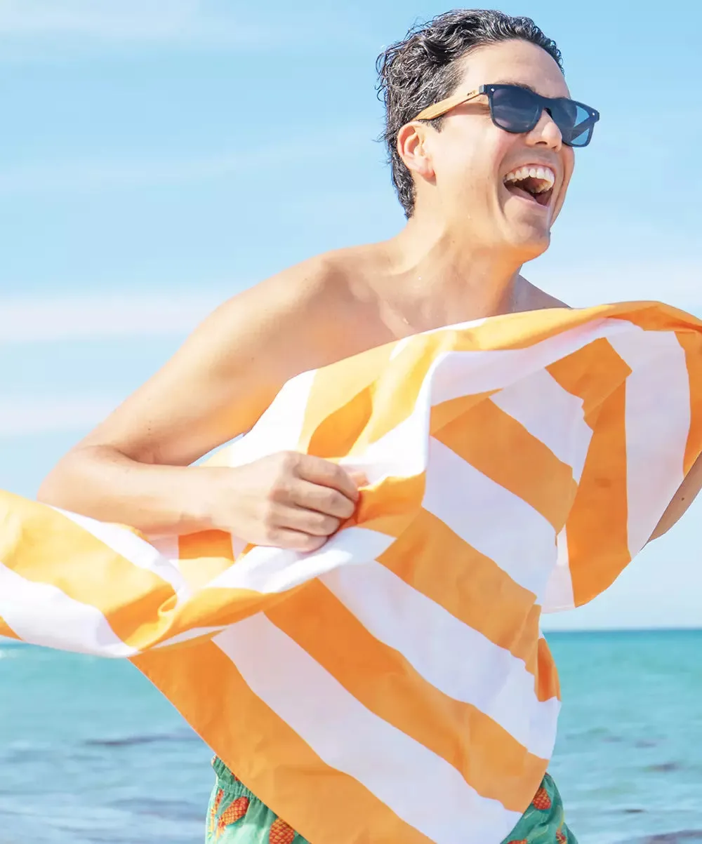 Beach Towel Set of 3: Orange, Blue, Green