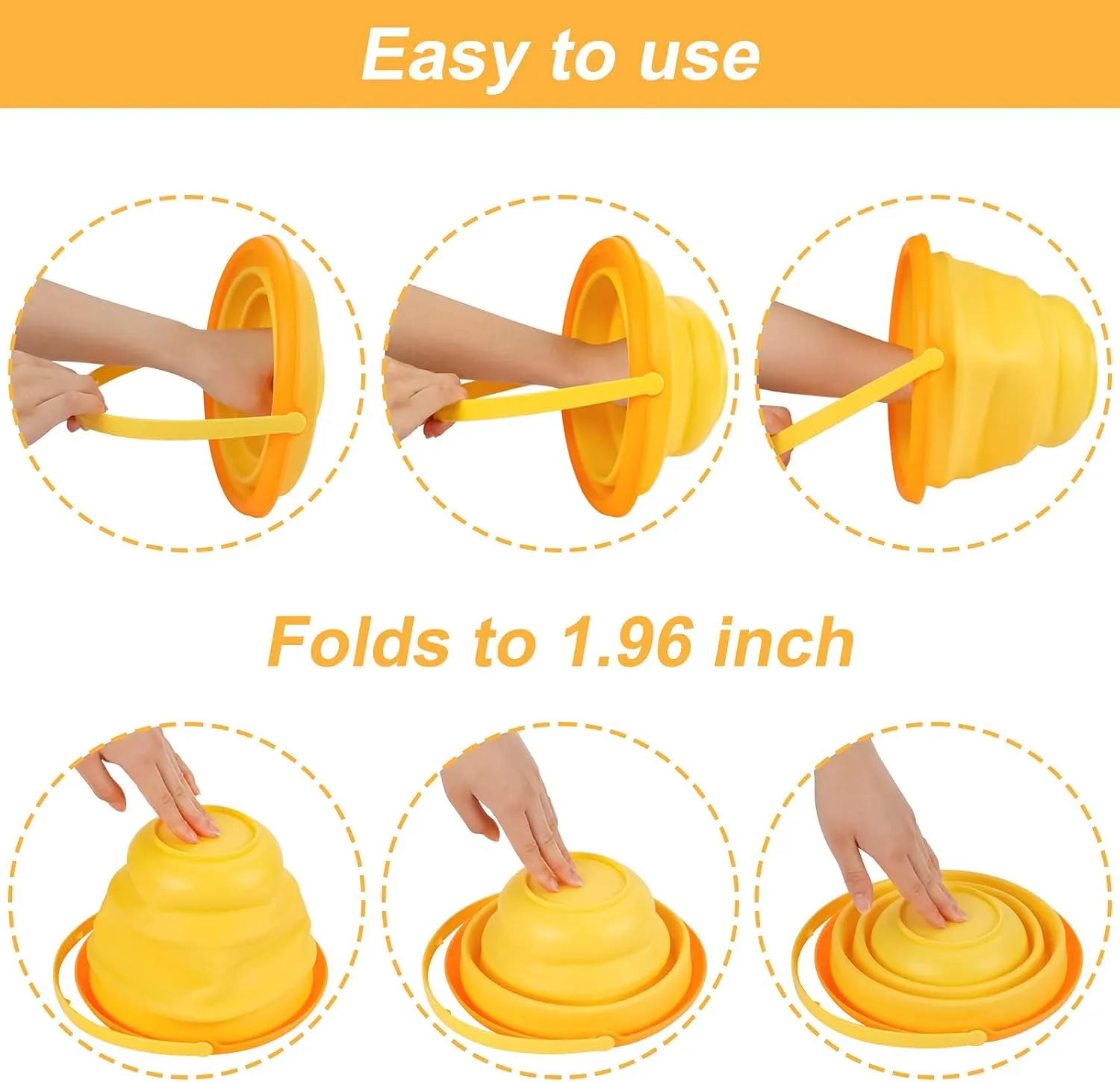 Beach Toys for Kids, Silicone Collapsible Foldable Beach Bucket Travel Beach Toys for Summer Outdoor Camping and Fishing Tub with Sand Molds Shovels Rakes for Toddlers Boys Girls 2.5L 3PCS
