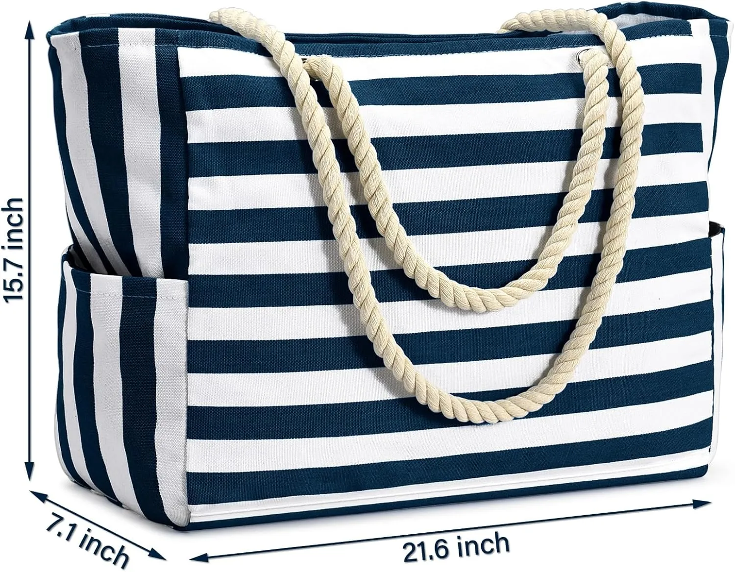 Becokan Beach Bags for Women Large Canvas Beach Tote Bag Beach Bags Waterproof Swim Pool Bag Beach Travel Essentials