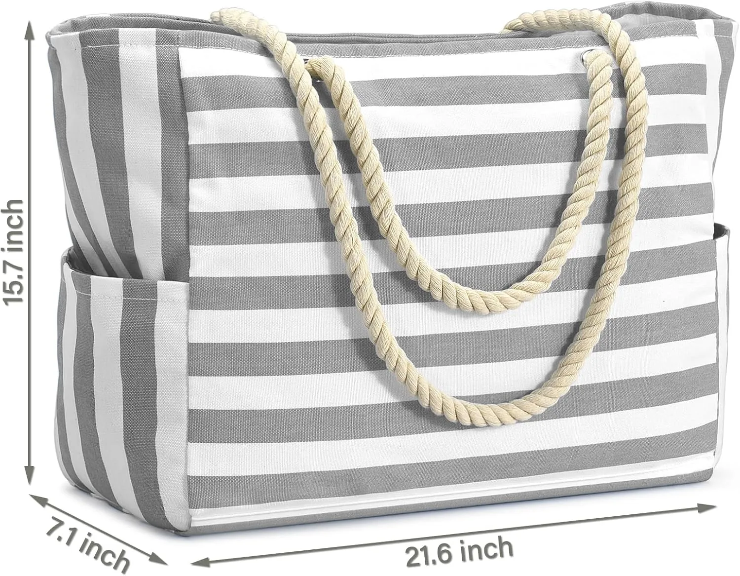 Becokan Beach Bags for Women Large Canvas Beach Tote Bag Beach Bags Waterproof Swim Pool Bag Beach Travel Essentials