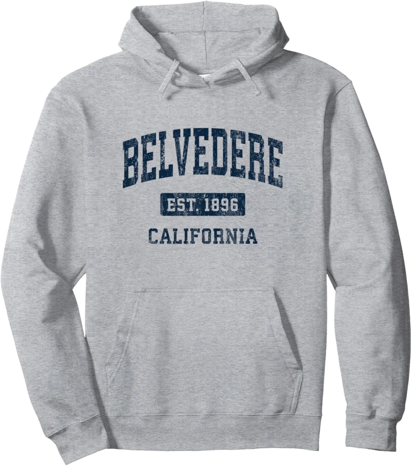 Belvedere California CA Vintage Athletic Sports Design Pullover Hoodie