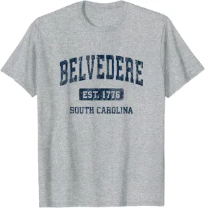 Belvedere South Carolina SC Vintage Athletic Sports Design T-Shirt