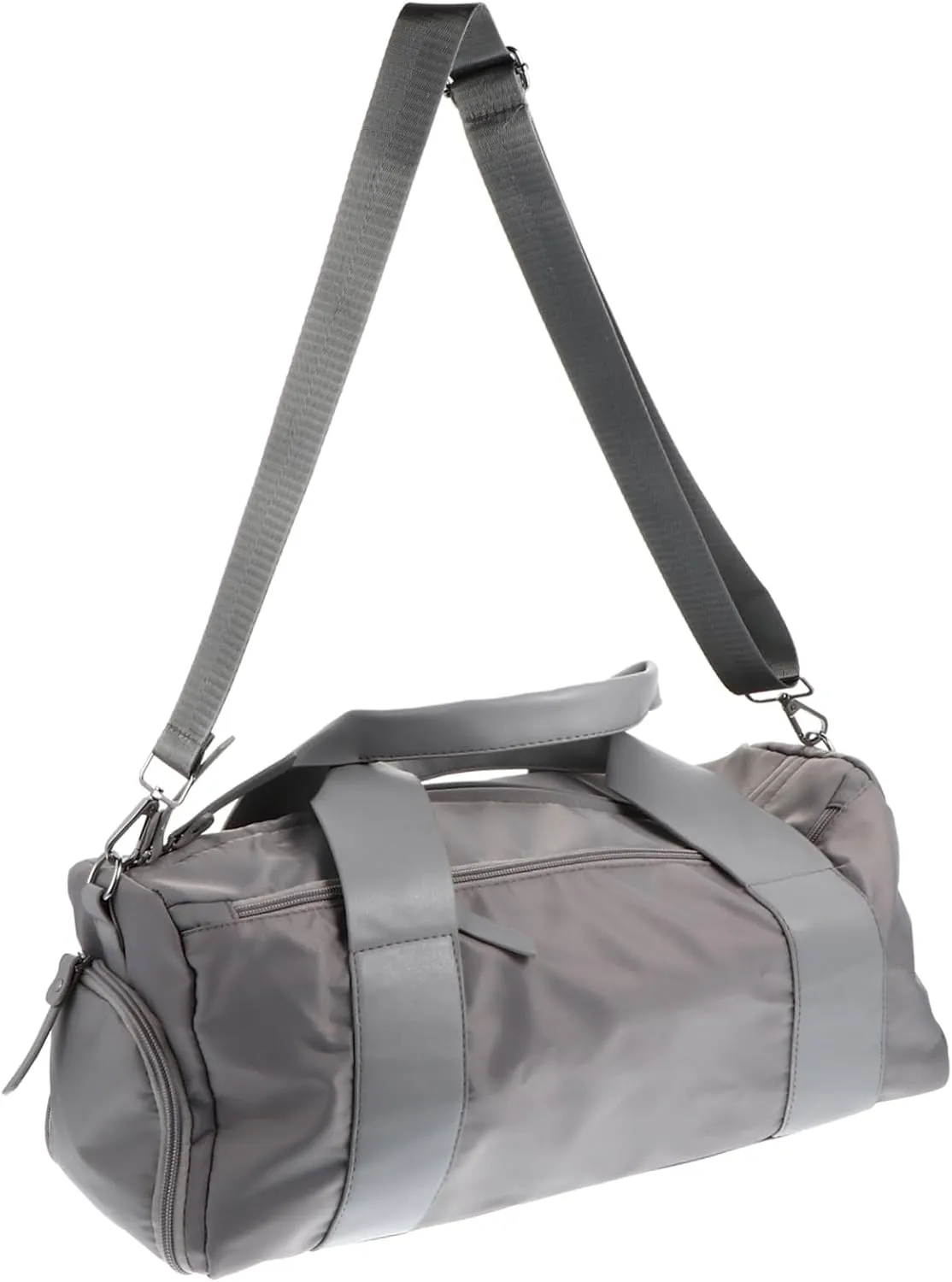 BESPORTBLE Portable Traveling Bag Large Capacity Rolling Duffle Bag Dry/wet Separation for Sports Fitness and Outdoor Trips Light Grey