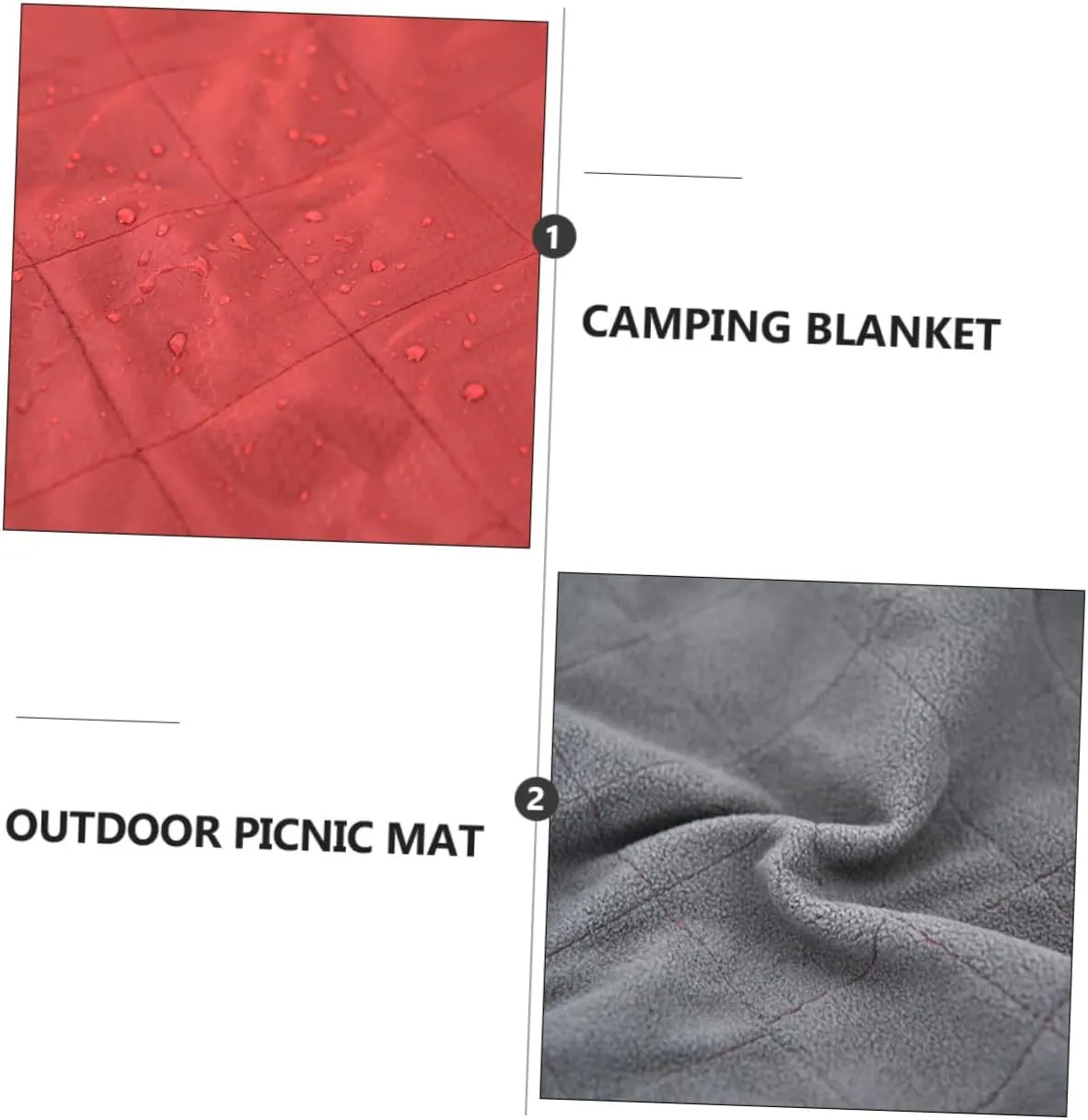 BESTonZON Picnic Mat Fleece Blanket Picnic Mat Nap Blanket Waterproof Ground Cover 210t Polyester