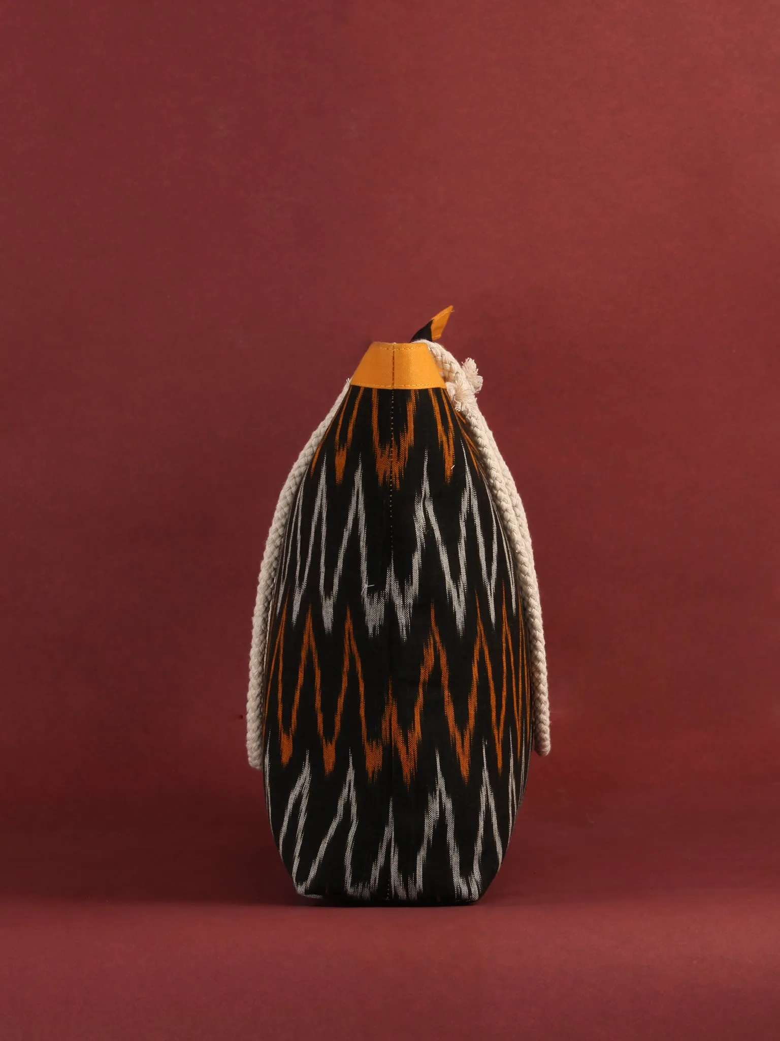 Black Mustard Ikat Tote Bag - B0807