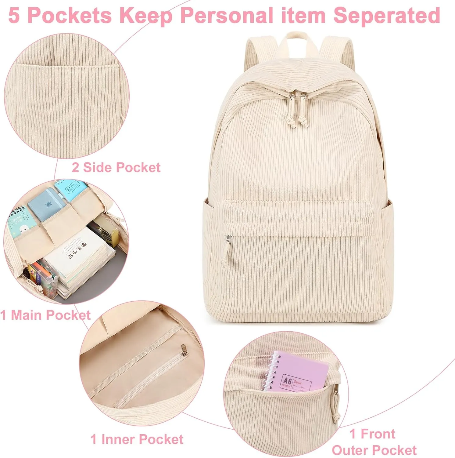 Bluboon Backpack for Girls Kids Preschool Backpack with Lunch Box Kindergarten Bookbag Toddler School Bags Set