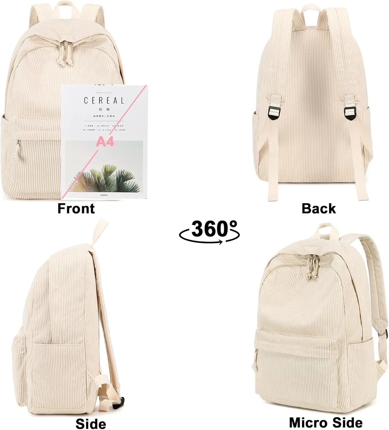 Bluboon Backpack for Girls Kids Preschool Backpack with Lunch Box Kindergarten Bookbag Toddler School Bags Set