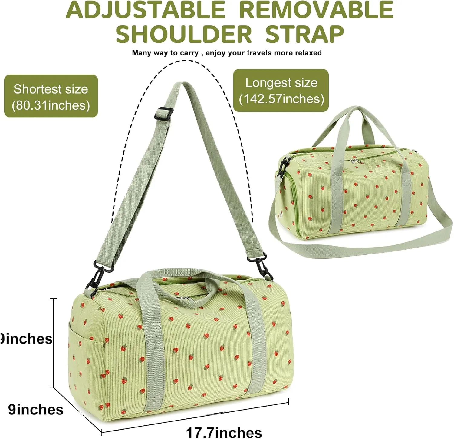 BLUBOON Duffle Bag Girls Kids Cute Gym Bag with Shoes Compartment & Wet Separation Waterproof Sports Overnight Travel Bag