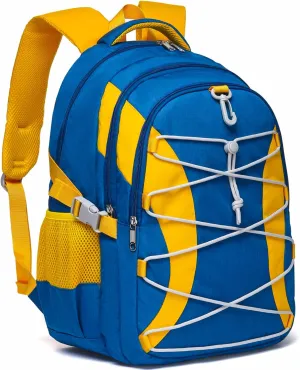BLUEFAIRY Middle High School Backpack for Boys Girls Large Bookbag with Laptop Compartment Back to School Book Bags for Teens Teenagers Mochilas Escolares para Niños Niñas (Cobalt Blue/Yellow, Solid)