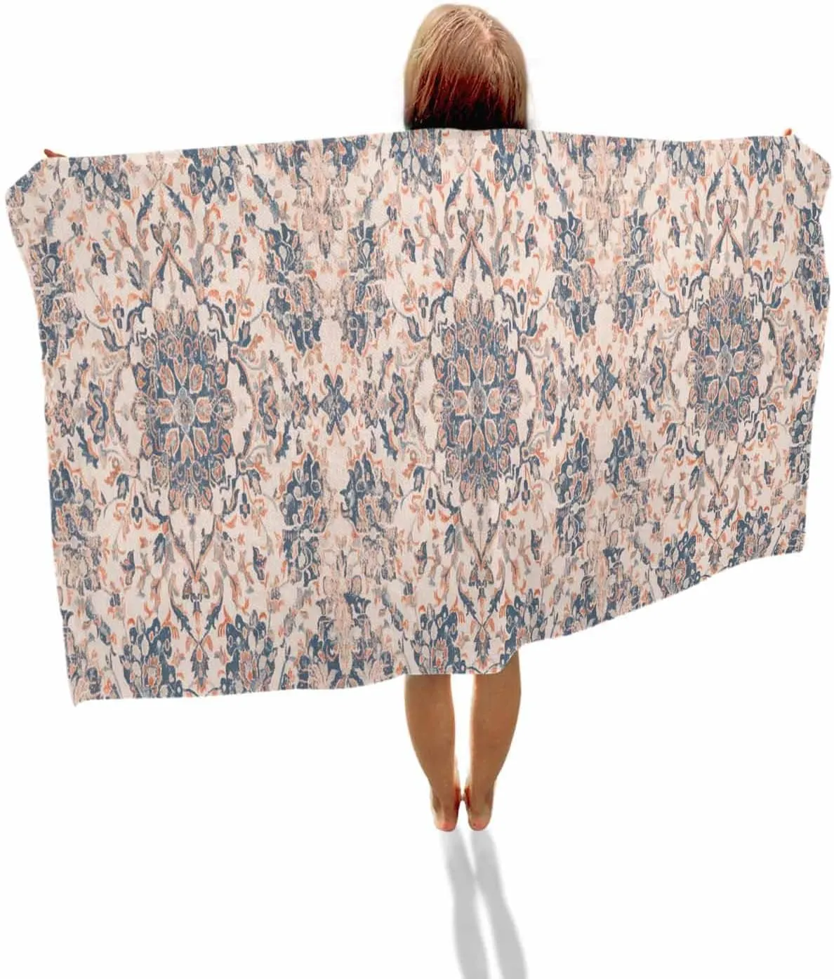 Bohemia Beach Towel 31"x61" Microfiber Beach Towels Oversized Sand Free Quick Dry Beach Towel/Bath Towels/Yoga Towel/Pool Towels/Travel Towel for Women Men Girls Kids-Ethnic Texture