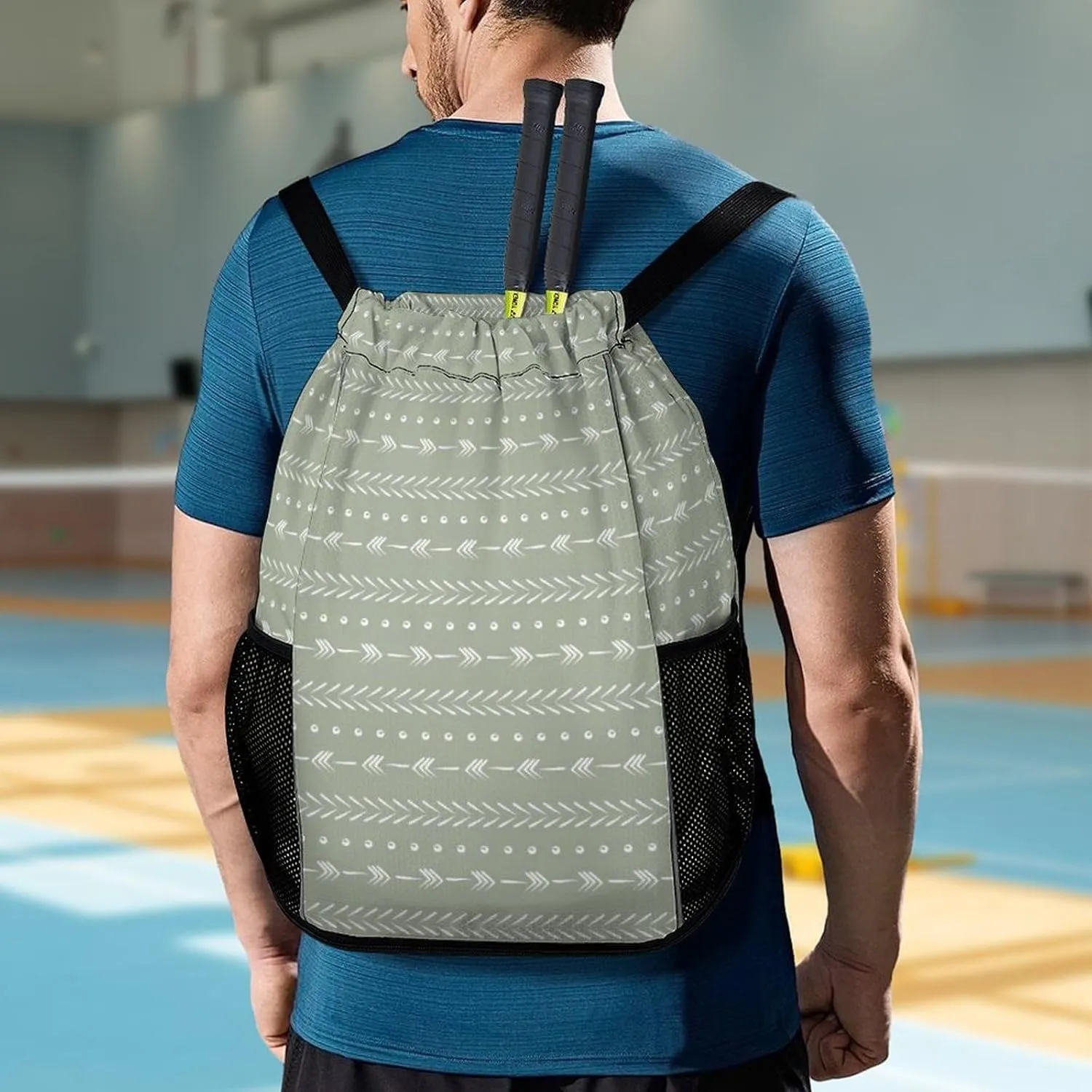 Boho Arrows Mudcloth Sports Bundle Pocket with Dry Wet Separation Unisex