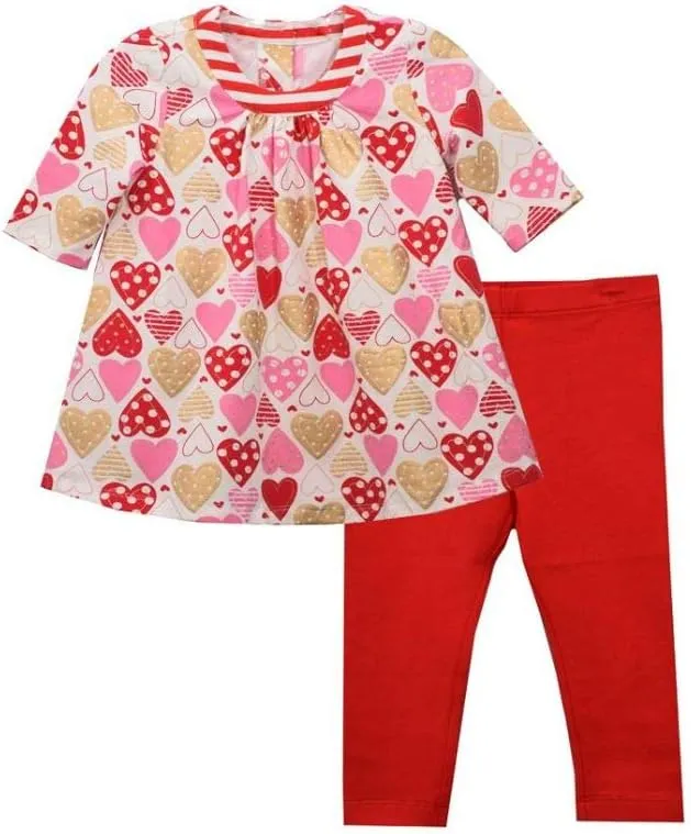 Bonnie Jean Girl’s Valentine's Day Outfit for Baby Toddler and Little Girls