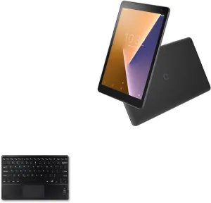 BoxWave Keyboard Compatible with Vodafone Smart Tab N8 - SlimKeys Bluetooth Keyboard with Trackpad, Portable Slim TouchPad - Jet Black
