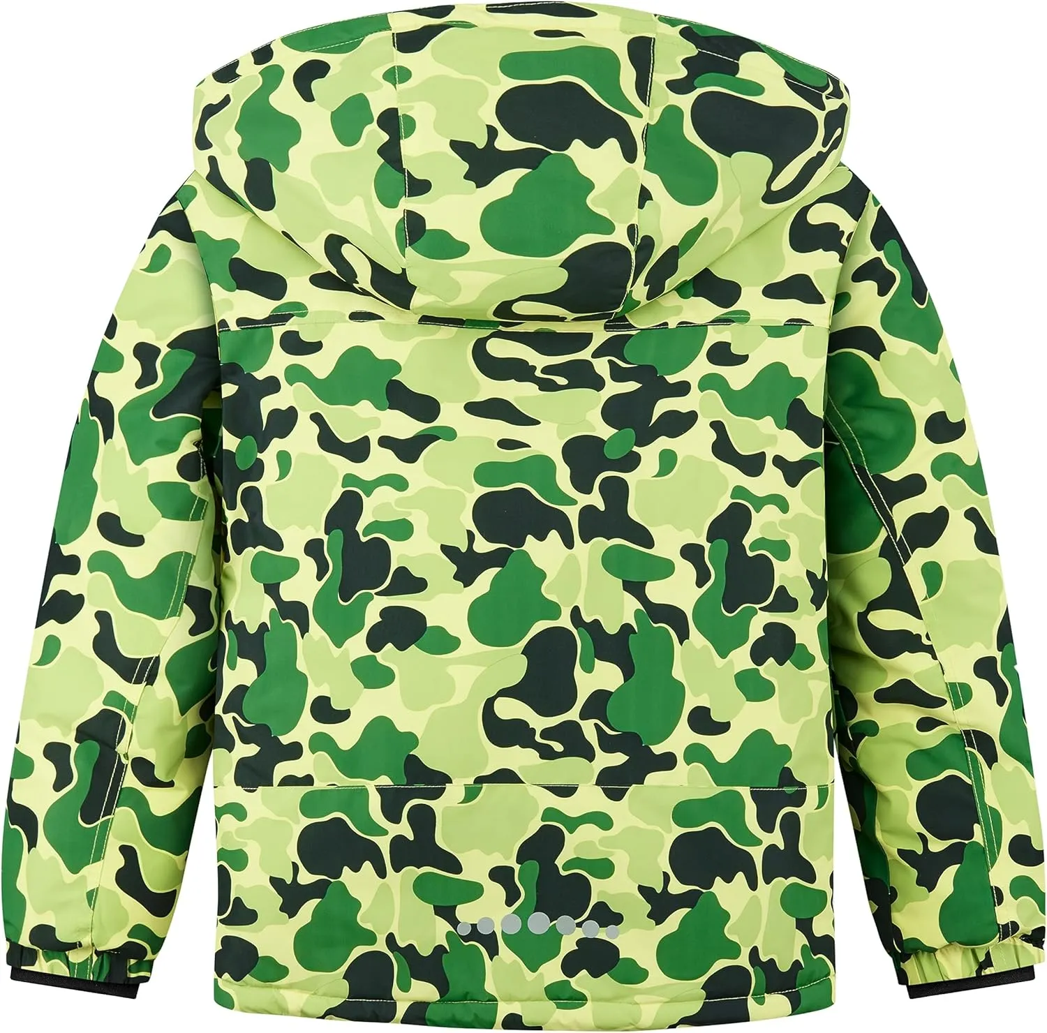 Boys Waterproof Ski Jacket Fleece Lined Warm Winter Snow Coat Hooded Winter Jacket for Kids