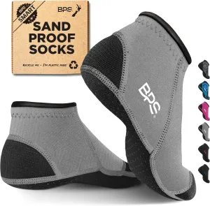 BPS ‘Smart’ Neoprene Socks 3mm Water Socks Sand Proof Wetsuit Booties for Beach Volleyball Sand Soccer Water Sports