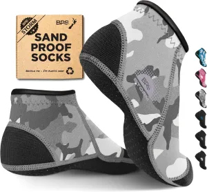 BPS ‘Storm’ Neoprene Socks 3mm Water Socks Sand Proof Wetsuit Booties Sand Socks for Beach Volleyball Sand Soccer Sports