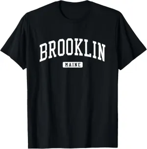 Brooklin Maine ME Vintage Athletic Sports Design T-Shirt