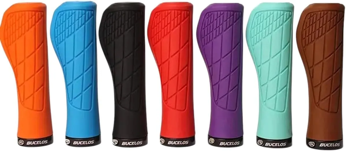 Bucklos Bicycle Handlebar Grip Ruber Bike Handle Bar Grips Shock Absorbing Lockable Cuffs Cycling Accessories