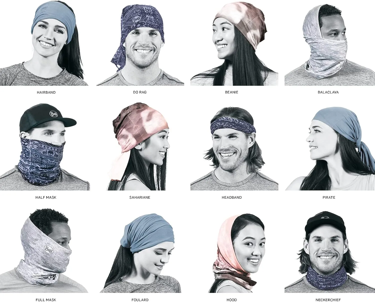 BUFF unisex-adult Multifunctional Neckwear Coolnet Uv 360° Reflective Worn 12  Ways