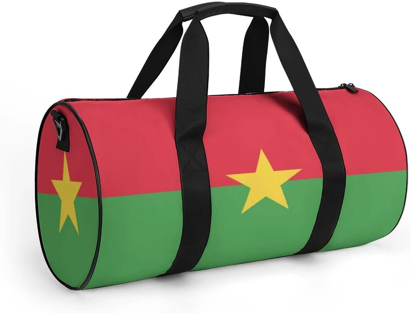 Burkina Faso Flag Large Capacity Gym Bag for Women Men with Wet Pocket Travel Duffel