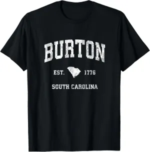 Burton South Carolina SC Vintage Athletic Sports Design T-Shirt