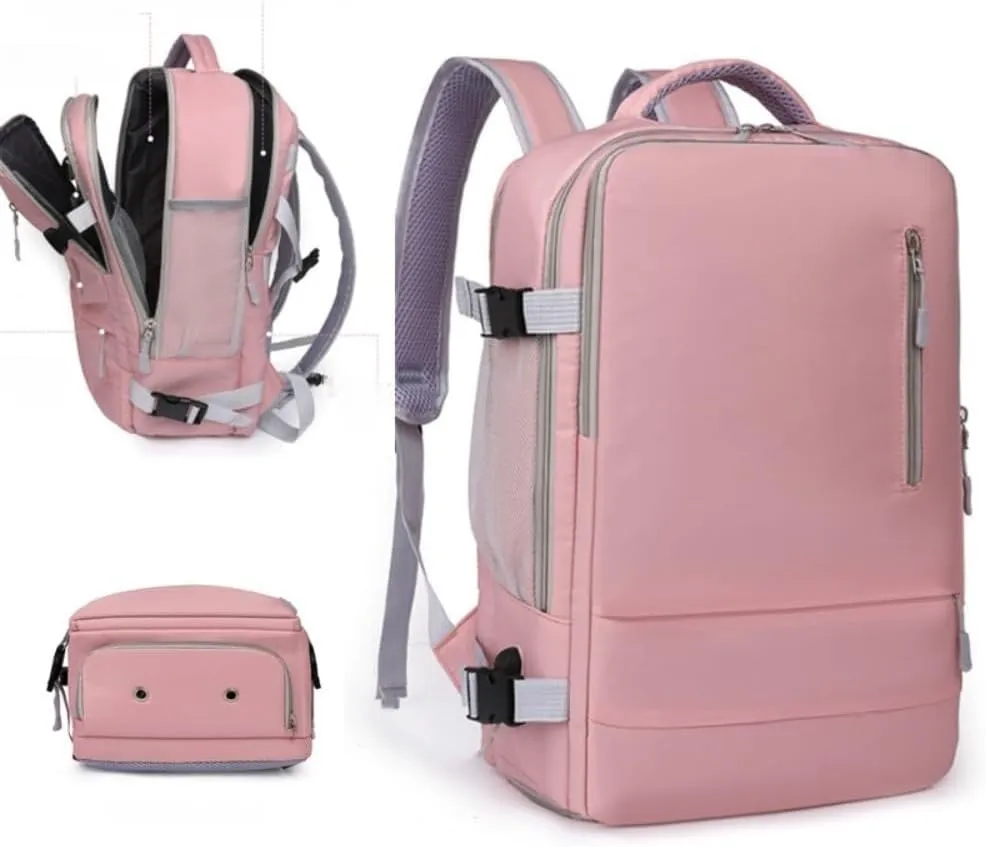 Business Smart Backpack， Waterproof fit 15.6 Inch Laptop Backpack，with USB Charqing Port,Travel Durable Backpack（purple，Cross zipper）