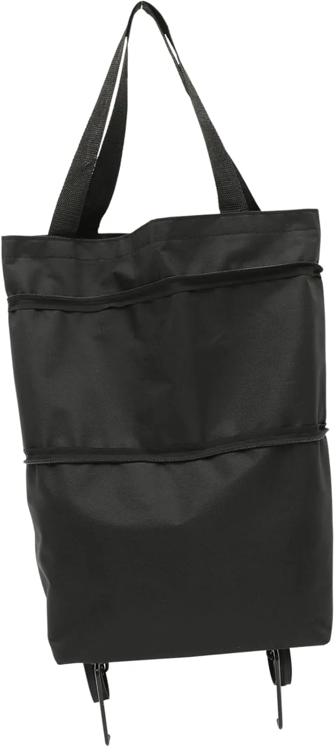 Cabilock Storage Bag with Wheels Shopping Cart Bag Wheels Foldable Wagon Tey Bags Large Duffle Bag with Wheels