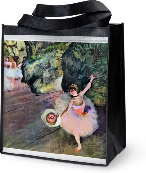 CafePress Edgar Degas Dancer With Flowers Reusable Grocery T Reusable Collapsible Grocery Bag