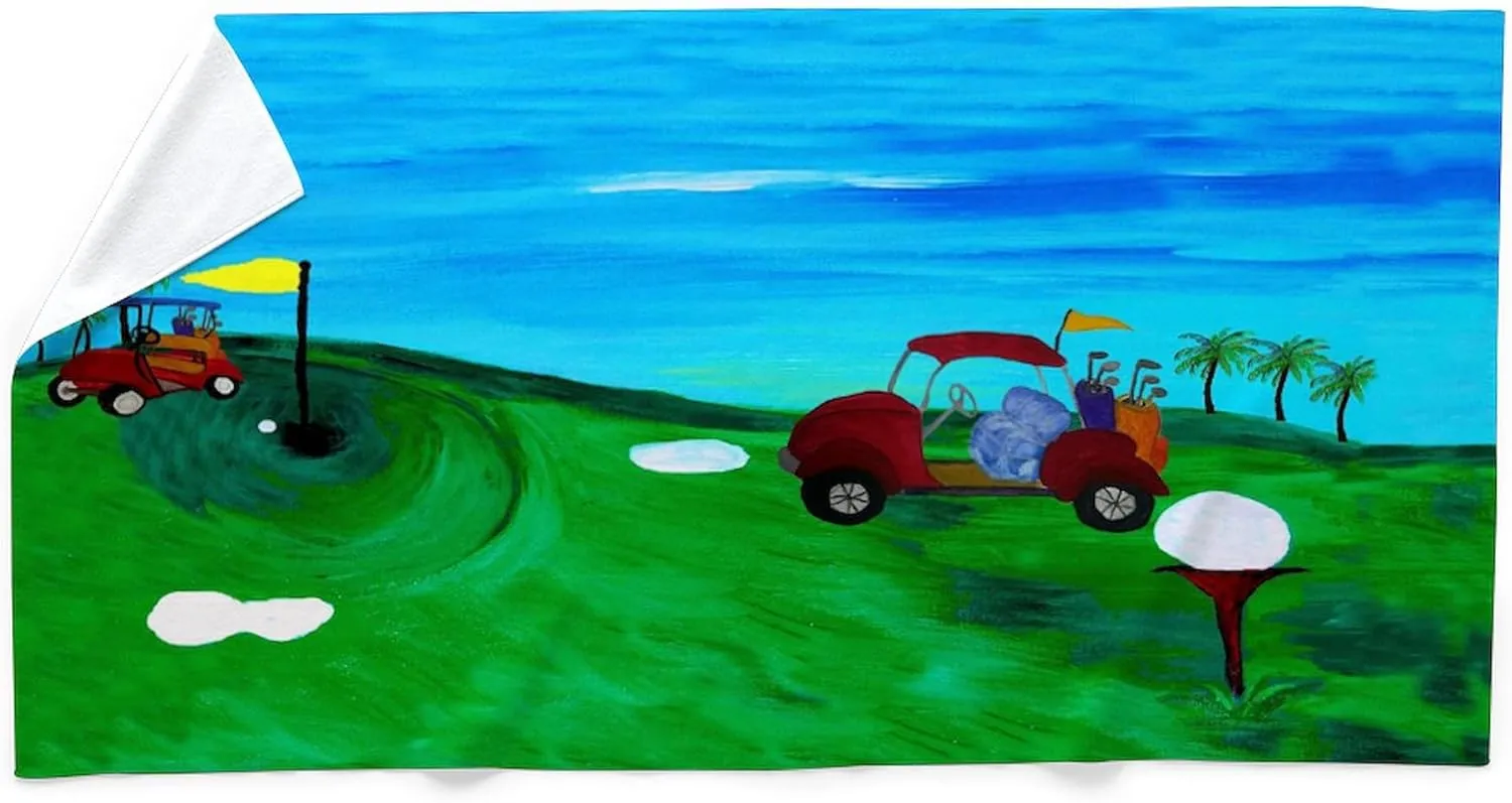 CafePress Golf Bath Or 30"x60" Absorbent, Soft Beach Towel
