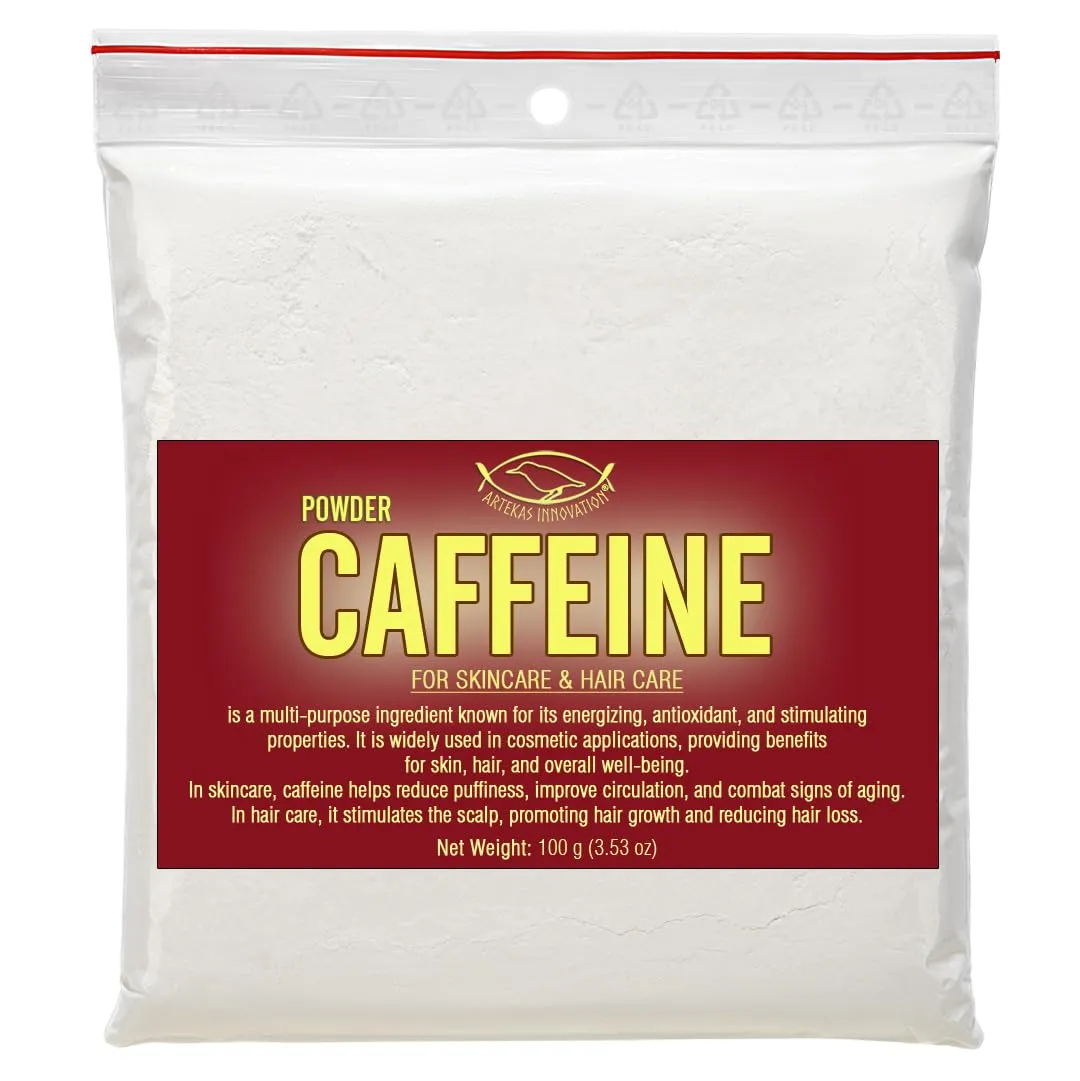CAFFEINE POWDER - for Homemade Formulations and DIY Cosmetics Craft Projects - 100 g (3.53 oz)