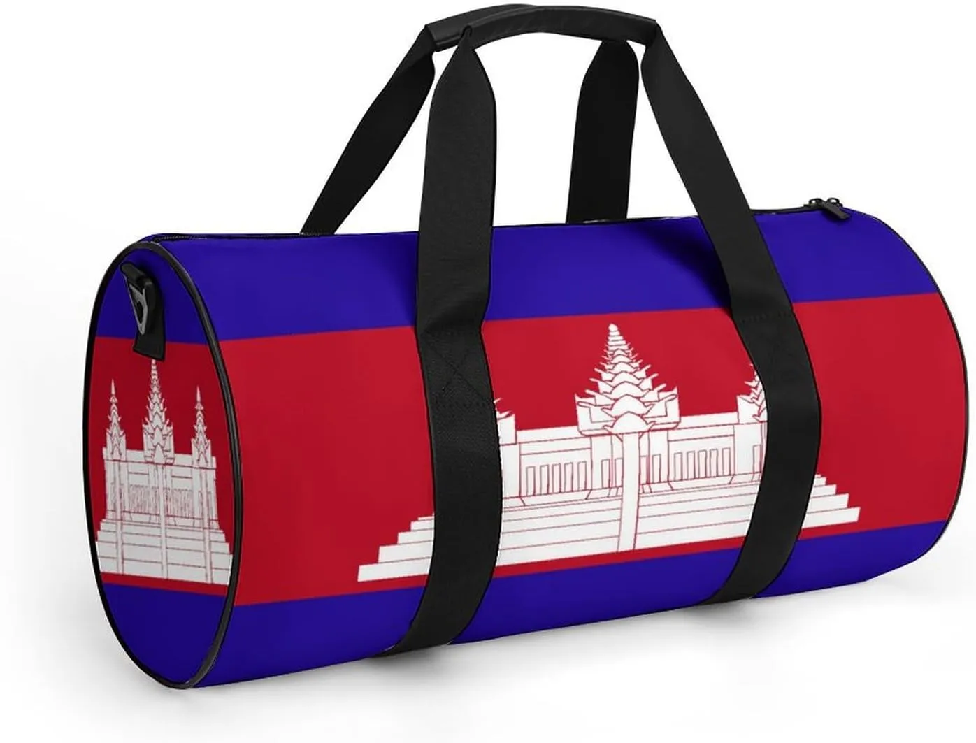Cambodia Flag Travel Duffel Bag with Wet Pocket for Men Women Gym Weekender Tote
