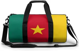 Cameroon Flag Large Duffel Bag Dry Wet Separation for Men Women Sports Travel Tote