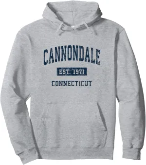 Cannondale Connecticut CT Vintage Athletic Sports Design Pullover Hoodie