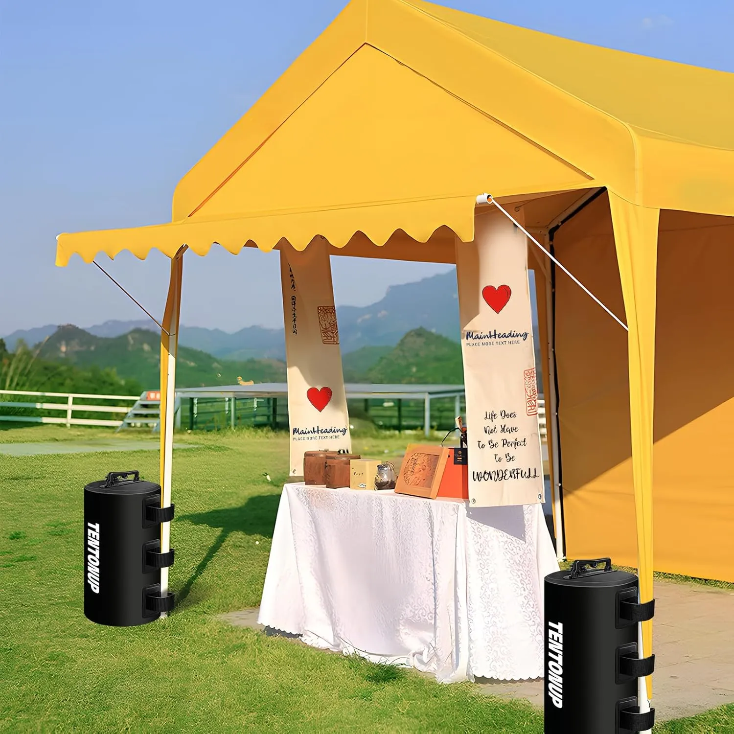Canopy Water Weight Bags, 88 LBS Heavy Duty Canopy Weights Set of 4, Tent & Gazebo Leg Weights for Pop Up Canopy, Carport, Black