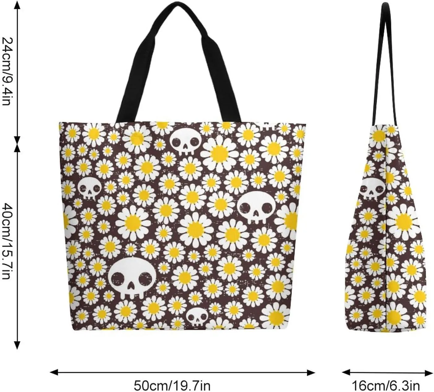 Canvas Tote Bag Large Casual Shoulder Bag for Women Handbag Reusable Beach Shopping Gym Picnic Travel Grocery Bag