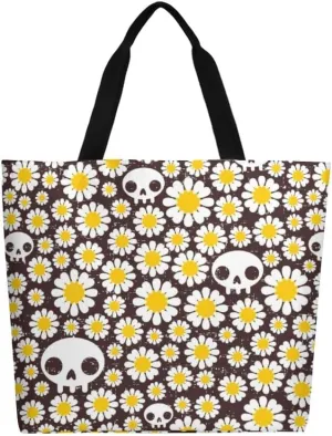 Canvas Tote Bag Large Casual Shoulder Bag for Women Handbag Reusable Beach Shopping Gym Picnic Travel Grocery Bag