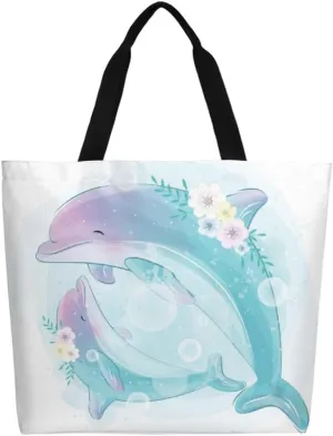 Canvas Tote Bag Large Casual Shoulder Bag for Women Handbag Reusable Beach Shopping Gym Picnic Travel Grocery Bag