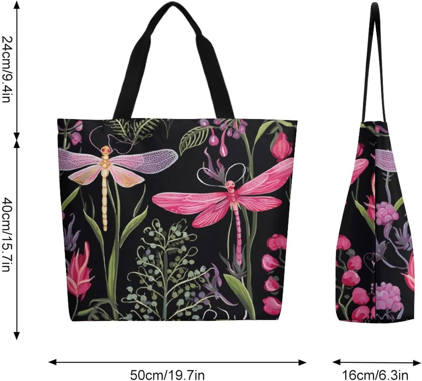 Canvas Tote Bag Large Women Casual Shoulder Bag Handbag Reusable Beach Shopping Grocery Bag For Outdoors